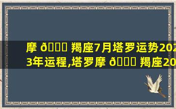 摩 🐞 羯座7月塔罗运势2023年运程,塔罗摩 🐞 羯座2021年7月感情运势占卜